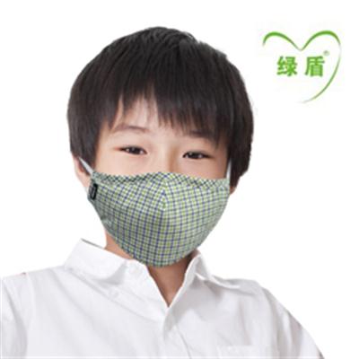 绿盾PM2.5口罩绿格S码