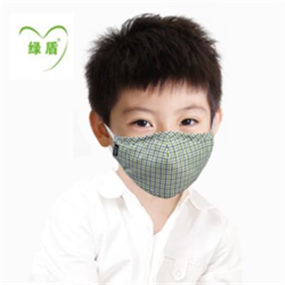 绿盾PM2.5口罩绿格XS码