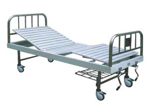 移动式活动不锈钢床头、床腿、钢板面双摇床A-30