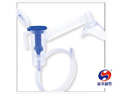 医用呼吸管路氧气面罩加盖气切面罩+螺纹管6-6