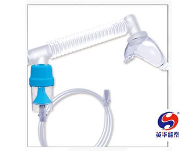 医用呼吸管路氧气面罩斜三通气切面罩+波纹管6-6