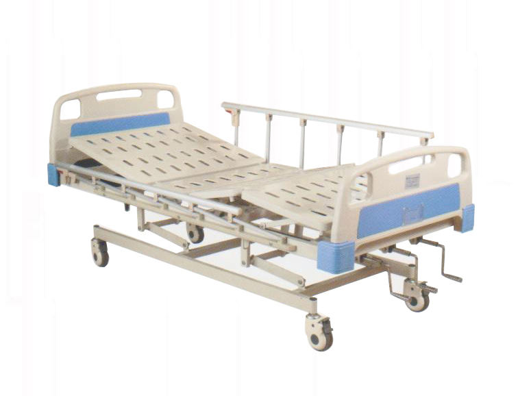 ABS床头冷轧板床面铝合金护栏移动三摇手动床