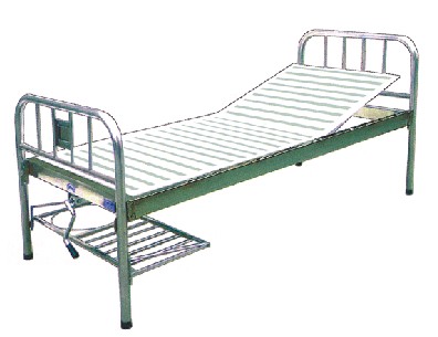 不锈钢床头、床框，普钢面单摇床 A156