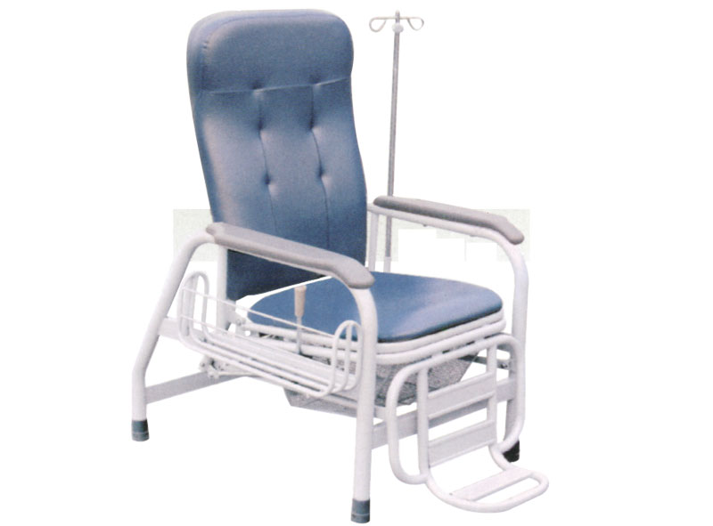 钢制喷塑带边筐输液椅 E13