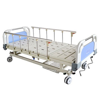 钢塑整体床头中控轮双摇床（六柱护栏）CSYⅡ-5