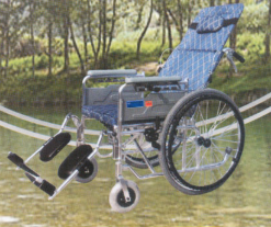 轮椅铝合金低开软座