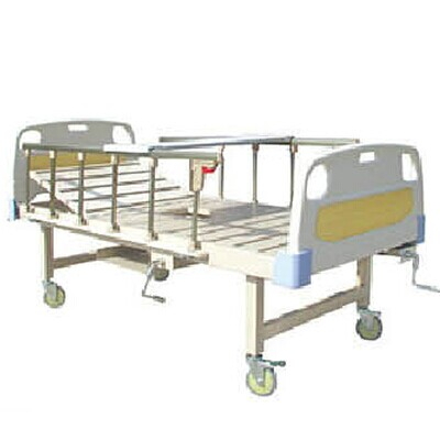 PE床头铝合金护栏带大便孔移动单摇床（配餐桌板） DX