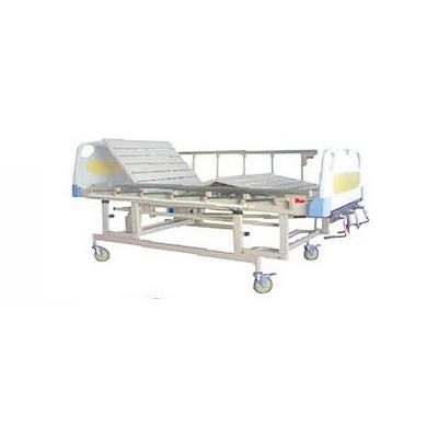 PE床头铝合金护栏带大便孔移动双摇床（带餐桌板） DX