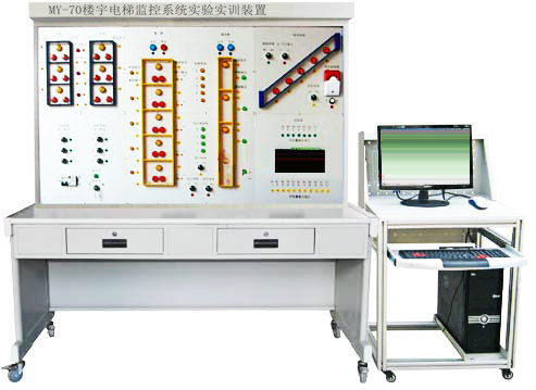 楼宇电梯监控系统MY-70对电梯系统运行状态、启停控制、故障检测实训